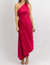 Pleated Midi Dress In Viva Magenta - Viva Magenta