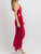 Pleated Midi Dress In Viva Magenta