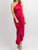 Pleated Midi Dress In Viva Magenta