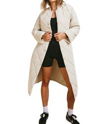 Quilted Duster Jacket - Bone