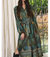 Retro Patch Print Long Sleeve Dress In Golden Eden