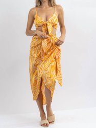 Sunset Cocktails Multiswirl Skirt Set - Yellow