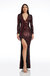 Alessandra Gown - Burgundy-Black