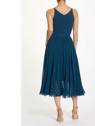 Alicia Dress - Peacock Blue