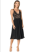 Alicia Mixed Media Dress - Black-Nude