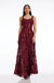 Anabel Sequin Embroidered Gown - Port