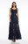Anabel Sequin Embroidered Gown - Navy