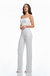 Andy White Sequin Jumpsuit - White Multi