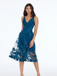 Audrey Dress - Peacock Blue