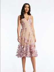 Audrey Dress - Lilac/Nude