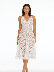 Blair Dress - White/Nude - White/Nude