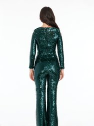 Carson Jumpsuit - Deep Emerald