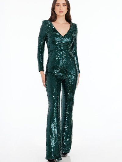 Dress The Population Carson Jumpsuit - Deep Emerald product