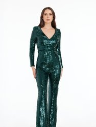 Carson Jumpsuit - Deep Emerald - Deep Emerald