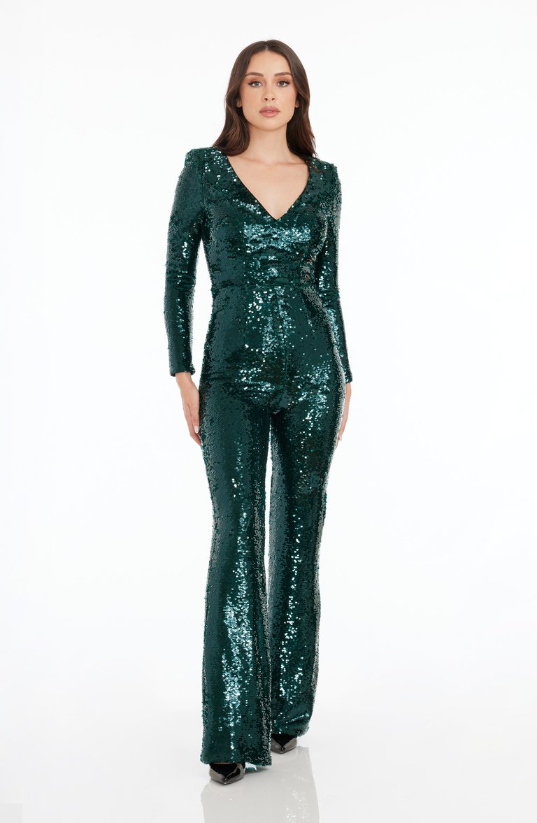 Carson Jumpsuit - Deep Emerald - Deep Emerald