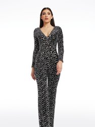 Carson Jumpsuit - Black-Silver