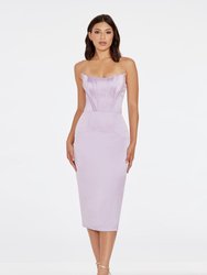 Cosette Satin Dress - Lilac