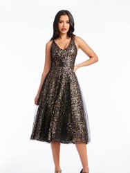 Courtney Scattered Sequin Dress - Pewter Multi
