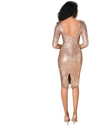 Emery Dress - Soft Gold Multi