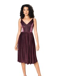 Haley Metallic Dress - Fuchsia Multi