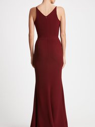 Iris Gown - Burgundy