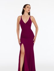 Iris Gown - Dark Magenta - Dark Magenta