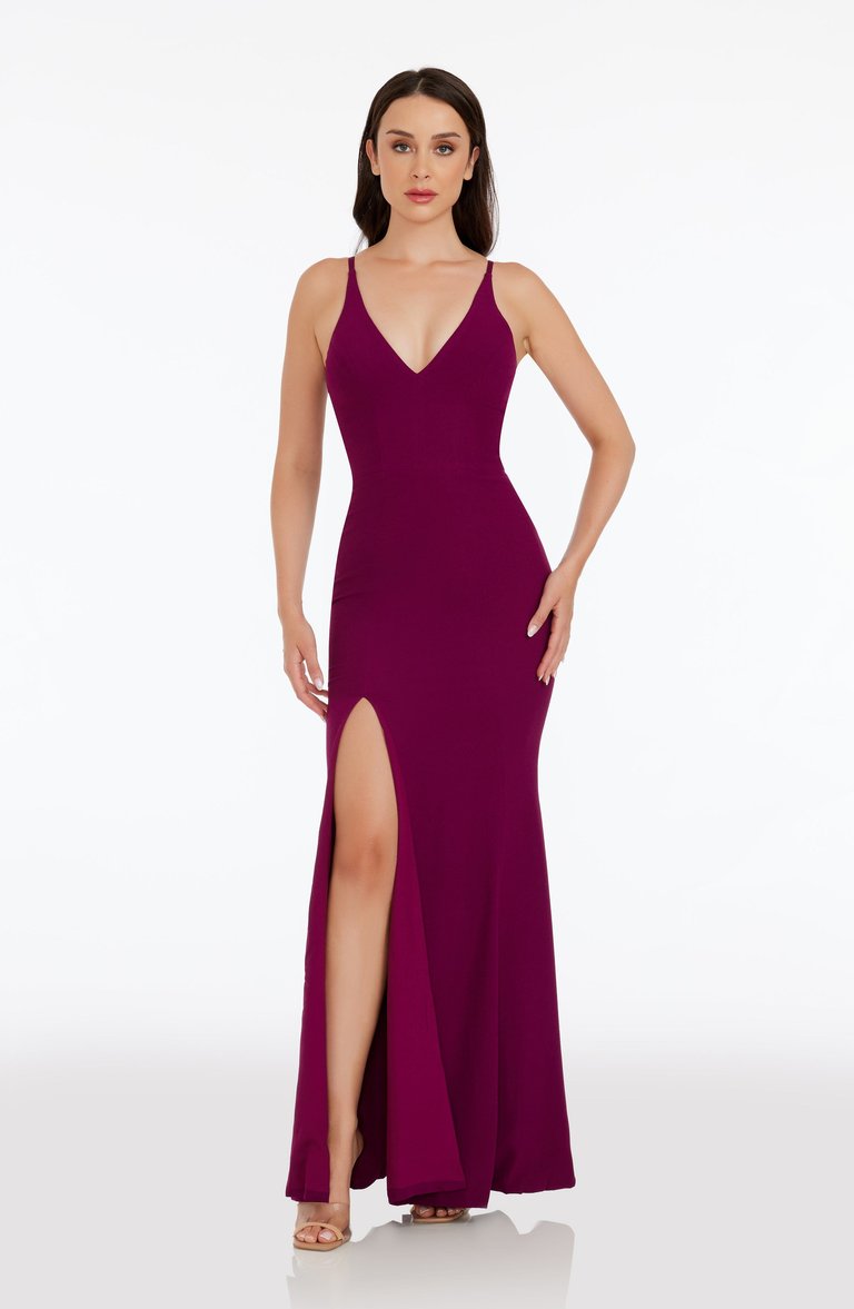 Iris Gown - Dark Magenta