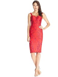 Jaida Dress - Rouge Red Multi