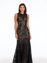 Laurel Dress - Black-Nude