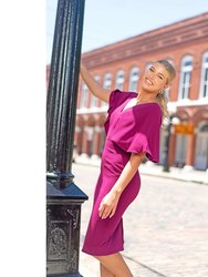 Louisa Dress - Dark Magenta