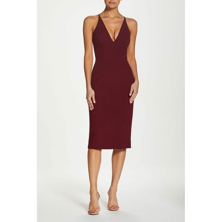 Lyla Dress - Burgundy