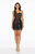 Maddie 3D floral Dress - Black-Nude