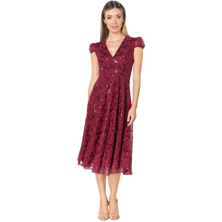 Magdalena Dress - Burgundy