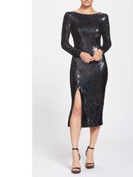 Natalie Sequin Dress - Black Pearl