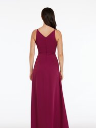 Parker Magenta Front Slit Maxi Dress