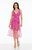 Paulette 3D Rose Dress - Fuchsia Multi
