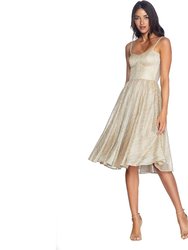 Rachael Dress - Gold/Nude