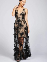 Sidney Gown - Black/Nude