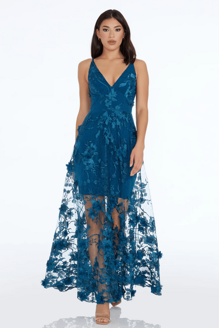 Sidney Gown - Peacock Blue