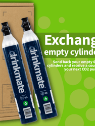 CO2 Refill Cylinders 60L (14.5 oz) - 2 Pack
