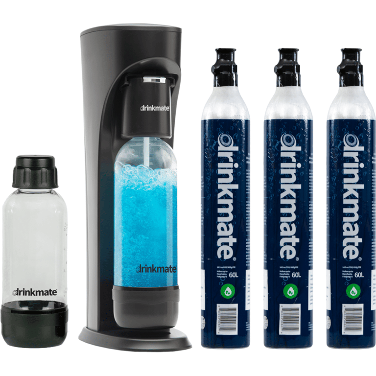 Sparkling Water And Soda Maker, Carbonates Any Drink, Ultimate Bundle - Matte Black