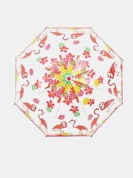 Drizzles Childrens/Kids Flamingo Stick Umbrella (Clear/Pink) (One Size)