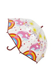 Drizzles Childrens/Kids Sunshine Stick Umbrella (Clear/Pink) (One Size) - Clear/Pink