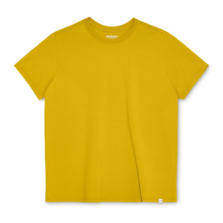 Certified Organic Cotton T-Shirt - Mustard - Mustard