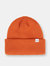 Merino Wool 1X1 Rib Knit Beanie - Orange