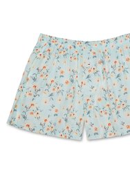 Organic Cotton Daisy Boxer Shorts - Lt. Blue