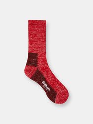 Organic Cotton Defender Boot Sock - Red Mélange
