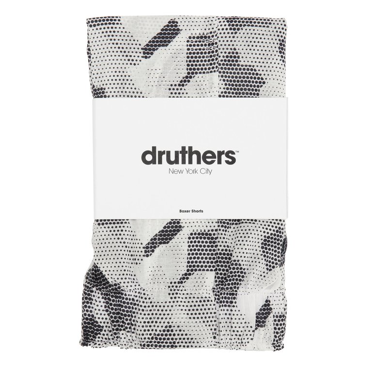 Organic Cotton Digital Camo Boxer Shorts - White