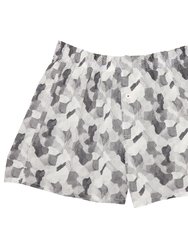 Organic Cotton Digital Camo Boxer Shorts - White - White