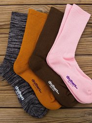 Organic Cotton Everyday Crew Sock - Charcoal Mélange